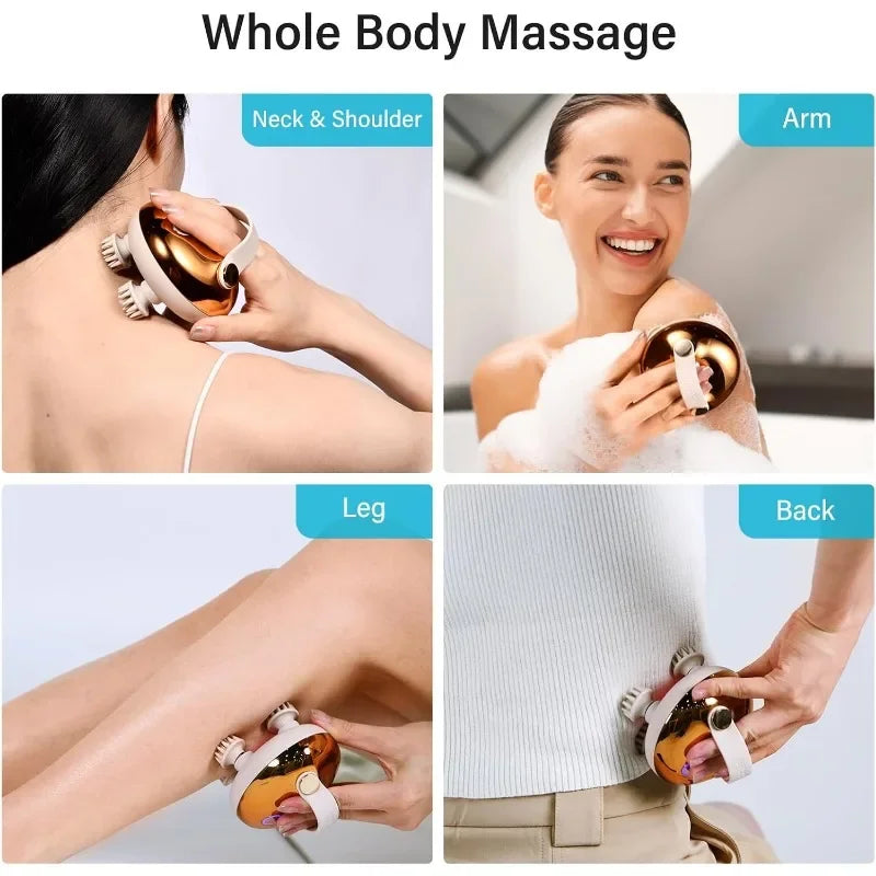 Electric Head Massage Instrument Red Light Kneading Hair Growth Scalp Massager Anti Stress Head Hair Massage Comb Cat Hairbrush
