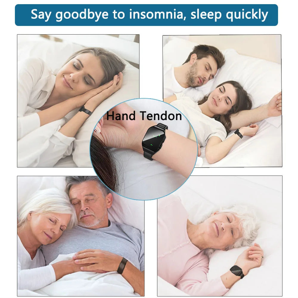 Sleep Aid Watch Microcurrent Pulse Sleeping Anti-anxiety Insomnia Hypnosis Device Relief Relax Hand Massage Pressure Soothing - Sleep &amp;amp;amp;amp; Snoring